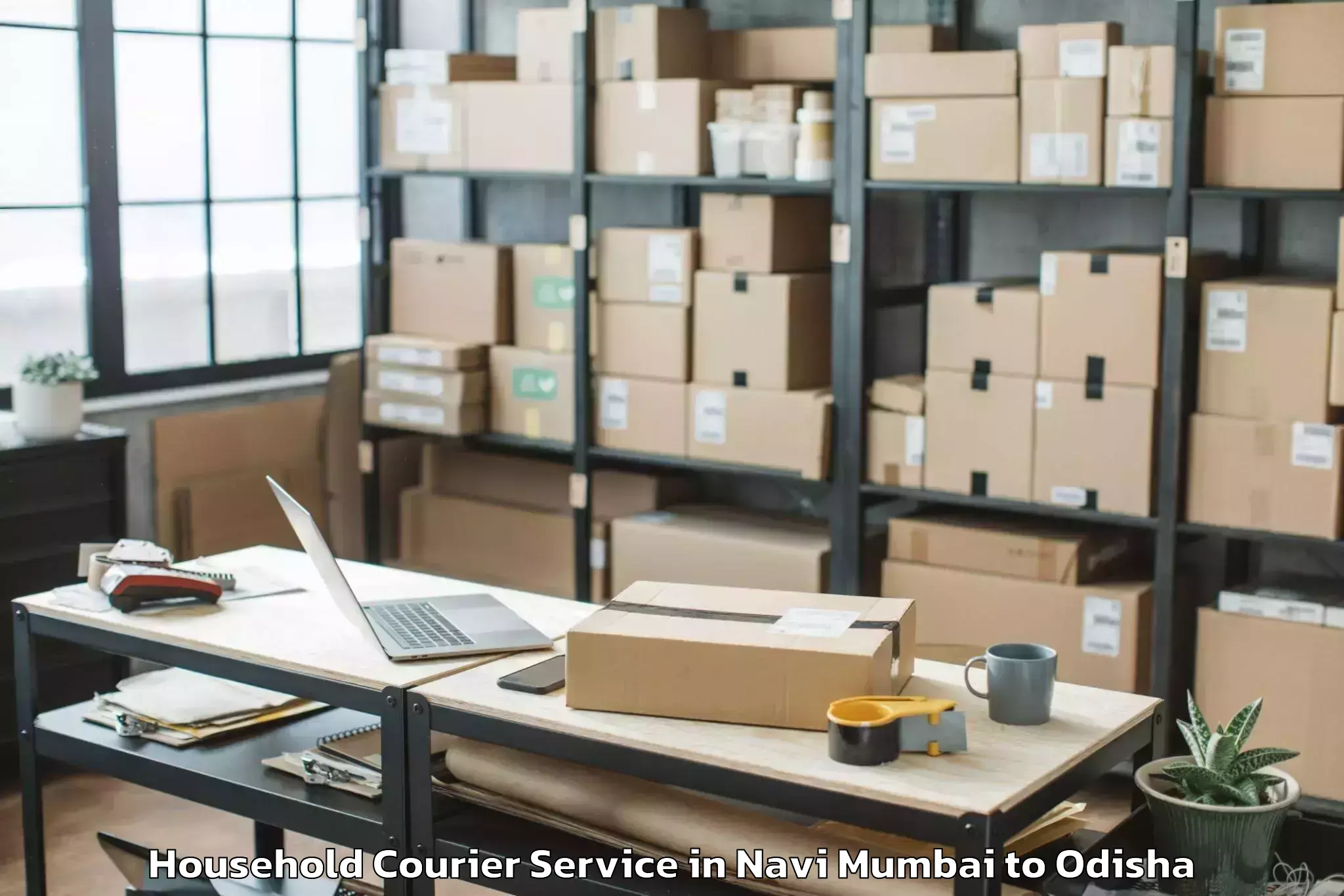 Professional Navi Mumbai to Birmaharajpur Household Courier